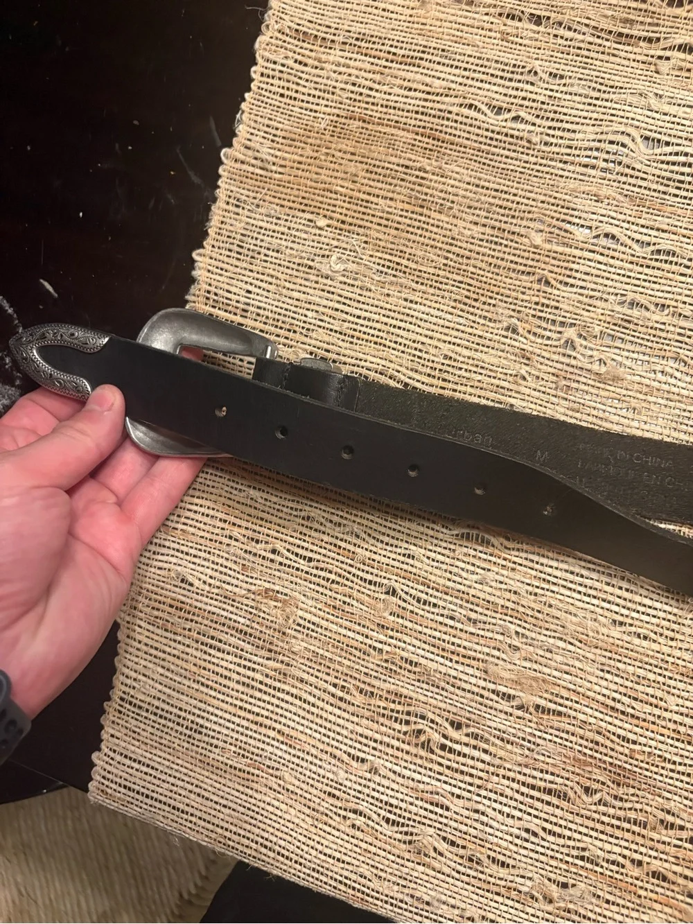 Urban Outfitters Black Leather Women's Belt with Silver Buckle. #Country #Wester
